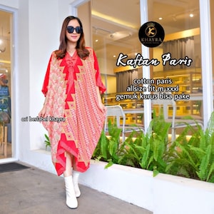 Dyury Premium Exclusive Modern Women Batik Paris Batik Kaftan, Caftan Dress, Boho Dress, Bohemian Dress,  Ethnic Dress