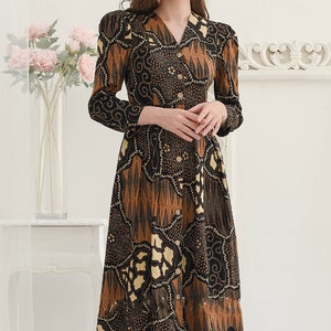 silk batik dress design Silk Batik Long Dress