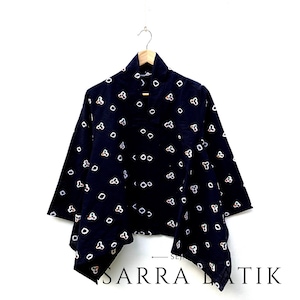Sarrabatik Blouse Kartini Jumputan Batik Tiedye Color Cotton Top Casual Modern Work Solo Tie Dye Handmade