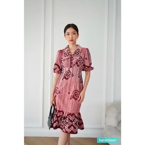 Marissa Dress Tenun Ikitenun, Batik Dress, Batik, Boho Dress, Bohemian Dress,  Ethnic Dress, Woven Dress