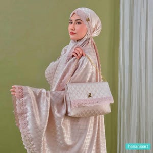 Elegance Exquisite Silk Zain Shafira Series Prayer Sets for Women, Prayer Dress, Mukena, Prayer Set, Prayer clothes