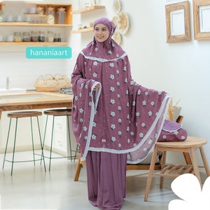 Elegance Tazbiya Elisha Series Prayer Set Mukena, Women Prayer Set, Prayer Dress, Mukena, Prayer Set, Prayer clothes