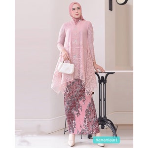 Sparkling Elegance Contemporary Brocade and Sequin Kebaya Ensemble with a Modern Twist Rasaqi Kebaya, Kebaya Batik, Kebaya Modern