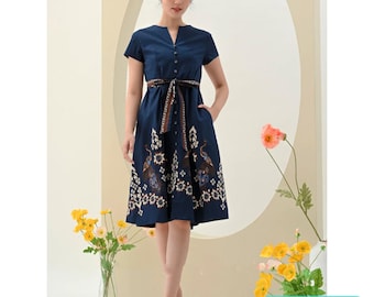 Nuansa Batik Midi Vestido Tradicional Indonesia Batik Belleza, Vestido Batik, Batik, Vestido Boho, Vestido Boho, Vestido Étnico, Vestido Midi