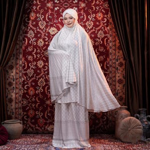 Elegance in Motion Tazbiya Aestra Prayer Dress Mukena, Women Prayer Set, Prayer Dress, Mukena, Prayer Set, Prayer clothes