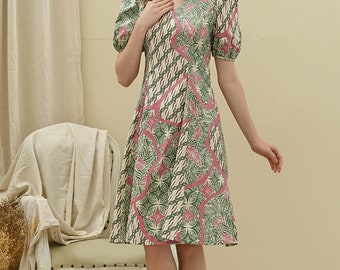 Elegante vestido Nuansa Batik Belleza batik tradicional indonesia, vestido Batik, Batik, vestido boho, vestido boho, vestido étnico