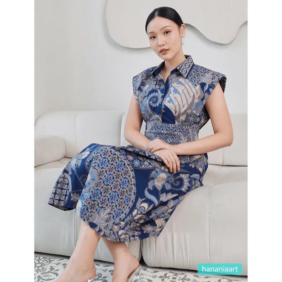 dress batik modern Elegant Nuansa Batik Dress, Batik Dress, Batik, Boho Dress, Bohemian Dress, Ethnic Dress