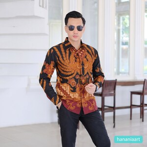 Jayanegara Embodying Tradition with Sendang Batik&#39;s Long-Sleeved Men&#39;s Batik Shirt, Men Batik, Men Batik Shirt, Men Shirt