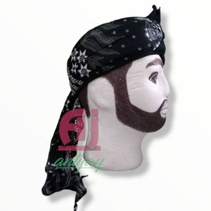 Blangkon Sundanese Javanese Udeng Head Hat Adult Size Men&#39;s Elastic Batik Pattern