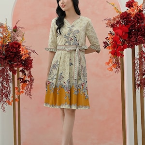 Elegant Batik Maxi Dress Nuansa Batik, Batik Dress, Batik, Boho Dress, Bohemian Dress,  Ethnic Dress