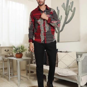 Modern Men&#39;s Long Sleeve Batik Shirt Nuansa, Men Batik, Batik, Men Batik Shirt, Batik Shirts