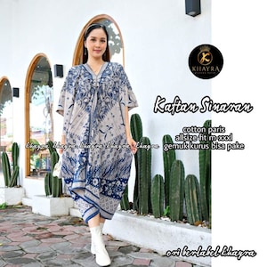 Caftan Sinaran Wrinkle Batik Dress, Caftan Dress, Boho Dress, Bohemian Dress,  Ethnic Dress, Batik Dress