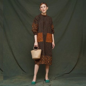 Batik Dress For Women Sky Series All size, Batik Dress, Boho Dress, Ethnic Dress, Midi Dress