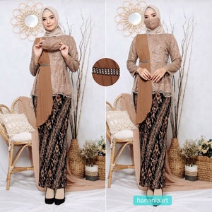Radiant Elegance The Amalia Modern Kebaya Ensemble by Rasaqi Kebaya, Kebaya Batik, Kebaya Dress, Kebaya, Kebaya Modern