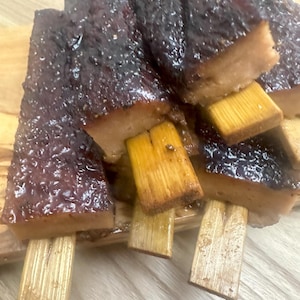 Vegan Applewood Smoked Pork Ribs with Maple glaze 1/2 dozen
