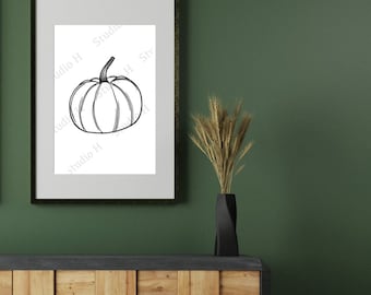 Halloween pumpkin - halloween decor, autumn decor, digital art, digital prints, autumn, spooky season, art prints, digital files, halloween