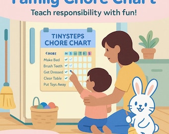 Kids Chore Chart – Daily Responsibility Tracker (Digital Download)