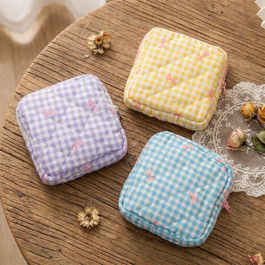 3 Stück Tampon Aufbewahrungsbox – Tragbare Damenhygiene-Box 7x7x2 Cm, Diskret Und Praktisch Für Reise Und Alltag (zufällige Farbe)