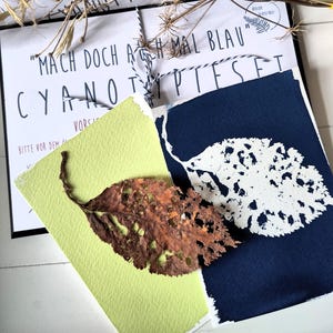 DIY-Set "XL" Cyanotypie  Solardruck Sonnendruck Kreativset Zauberpapier