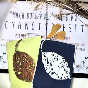 DIY-Set "XL" Cyanotypie Solardruck Sonnendruck Zauberpapier