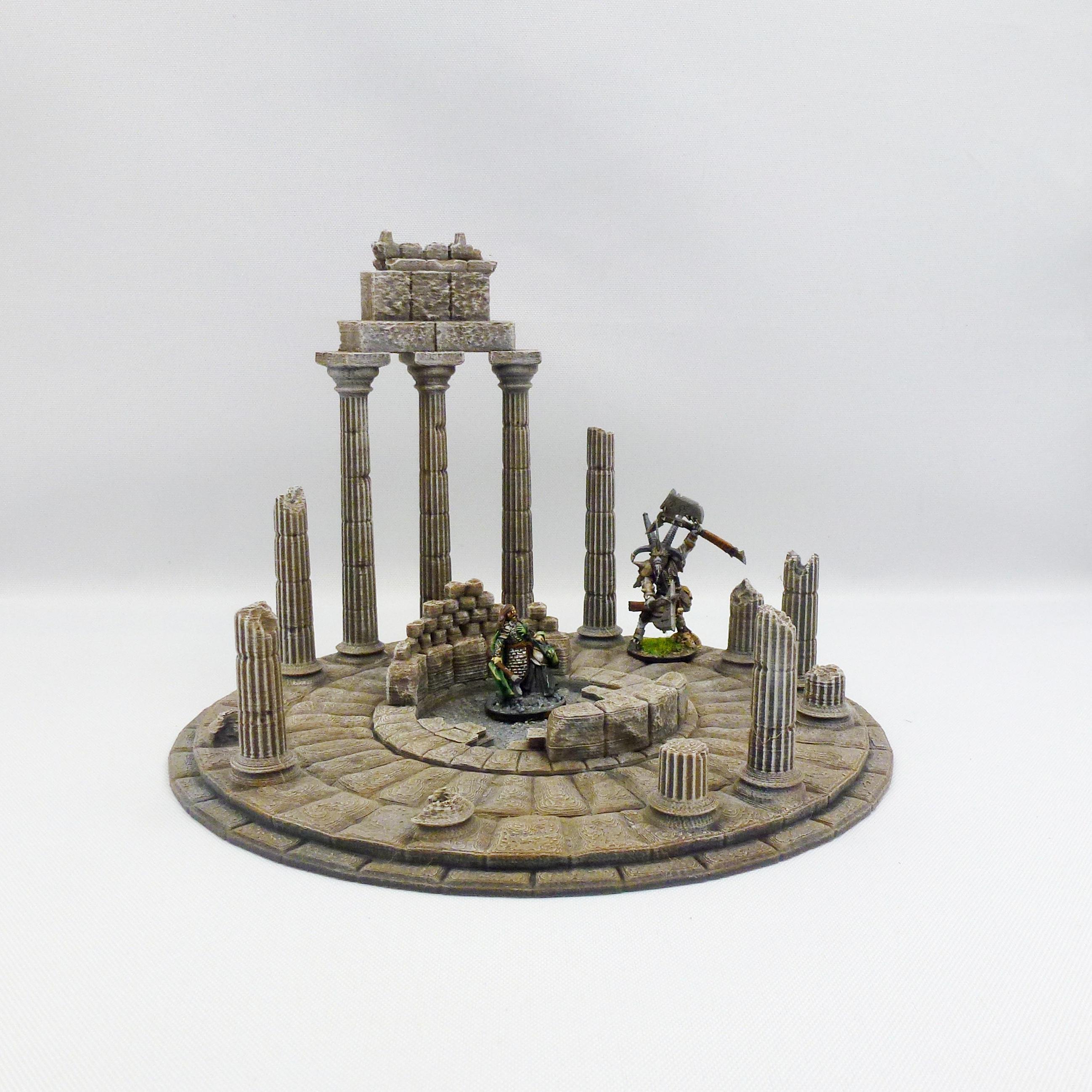 Ruined Greek Temple UNPAINTED Scatter Terrain Set - Fantasy
