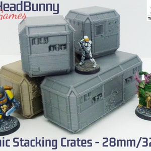 Caixas de remessa de ficção científica gótica - conjunto de terreno de dispersão de ficção científica SEM PINTURA de 28 mm 32 mm Star Wars Stargrave