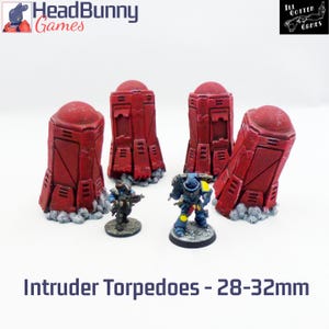 Torpedos Intruder de 28 mm SEM PINTURA espalham objetivos de terreno de ficção científica de mesa Infinity Stargrave Star Wars Legion