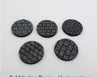 Socles ronds pavés Scenic Wargames Socles miniatures 25 mm 32 mm 40 mm 50 mm 60 mm