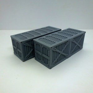 Paar verzendkratten: 28 mm 32 mm ONGEVERFD sci-fi, moderne scatter-terreinset Star Wars Stargrave