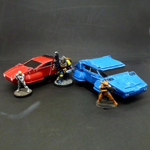 Par de Hovercars de Ficção Científica - 28 mm 32 mm SEM PINTURA conjunto de terreno disperso de ficção científica cyberpunk