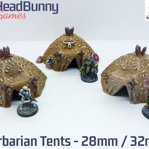 Barbarian UNPAINTED Desert Tents Set of 3 28mm or 32mm tabletop terrain scenery for Stargrave Star Wars Legion 40k