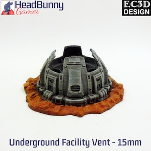 Ventilação para instalações subterrâneas 15mm - SEM PINTAÇÃO - cenário de terreno de dispersão pós-apocalíptico de mesa ficção científica moderna