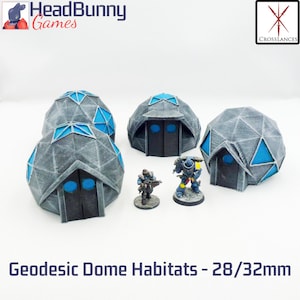 Geodesic Sci-Fi Habitat Dome  - 28mm tabletop terrain sci-fi fantasy