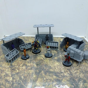 Mercado/Bazar de Ficção Científica SEM PINTURA 28 mm/32 mm terreno de mesa cenário ficção científica