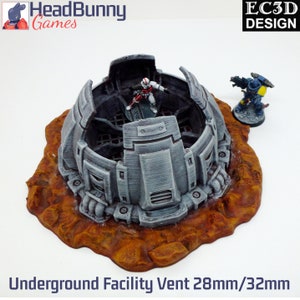 Ventilador para instalações subterrâneas - SEM PINTURA - pós de mesa apocalíptico 28 mm 32 mm cenário de terreno disperso ficção científica moderna