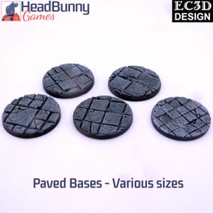 Round Ancient Paved Bases Scenic Wargames Miniature Bases 25mm 32mm 40mm 50mm 60mm