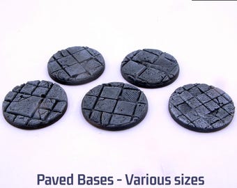 Socles ronds anciens pavés Socles miniatures Scenic Wargames 25 mm 32 mm 40 mm 50 mm 60 mm