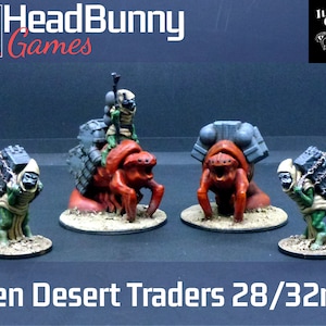 5x Sci-Fi NPC Alien Desert Traders - UNPAINTED - Cheap Wargames Miniatures Stargrave DnD Rogue Stars
