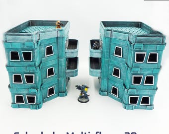 Cyber Habitation - 28mm/32mm UNPAINTED tabletop terrain sci-fi fantasy