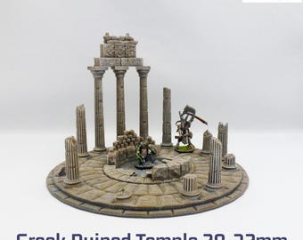 Zerstörter griechischer Tempel UNPAINTED Scatter Terrain Set - Fantasy, moderne oder historische Szenerie