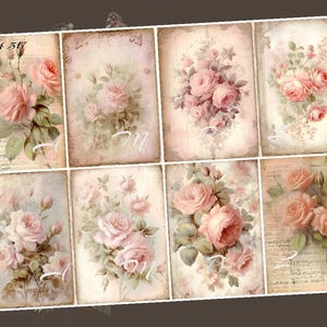 NEW! Decoupage Rice Paper, A4 517 Shabby Chic Vintage Victorian Roses Decoupage Paper, Decorative Image, Decoupage Designs, Paper Crafts