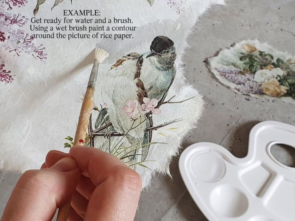 Decoupage Rice Paper, A4 330 Shabby Chic Watercolor Boho Horse ...
