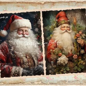 NEW! Decoupage Rice Paper A4 31 Vintage Christmas Victorian Santa Decoupage Paper, Decorative Image, Decoupage Designs, Paper Crafts