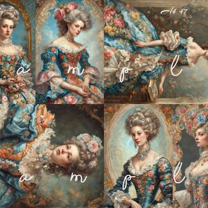 Decoupage Rice Paper, A4 47 Shabby Chic Vintage Women Rococo Style Decoupage Paper, Decorative Image, Decoupage Designs, Paper Crafts