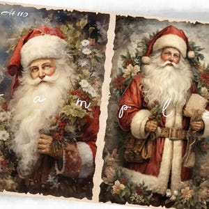Decoupage Rice Paper, A4 110 Vintage Christmas Victorian Santa Decoupage Paper, Decorative Image, Decoupage Designs, Paper Crafts