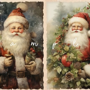 Decoupage Rice Paper, A4 111 Vintage Christmas Victorian Santa Decoupage Paper, Decorative Image, Decoupage Designs, Paper Crafts