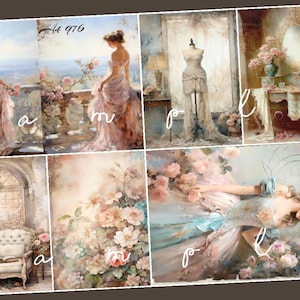 Decoupage Rice Paper, A4 976 Shabby Chic Vintage Faded Flowers Decoupage Paper, Decorative Image, Decoupage Designs, Paper Crafts