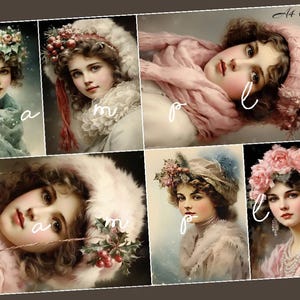 Decoupage Rice Paper, A4 655 Shabby Chic Vintage Victorian Women Portrait Decoupage Paper, Decorative Image, Decoupage Designs, Paper Crafts