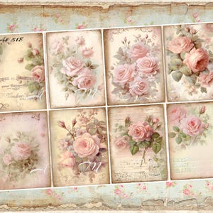 NEW! Decoupage Rice Paper, A4 518 Shabby Chic Vintage Victorian Roses Decoupage Paper, Decorative Image, Decoupage Designs, Paper Crafts