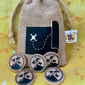 Pirate loot bag + coins